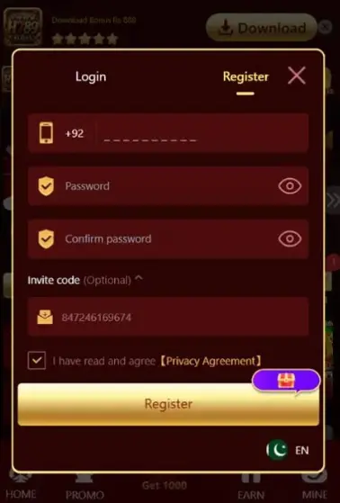 H789game register