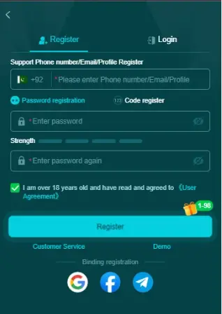 HH98game register